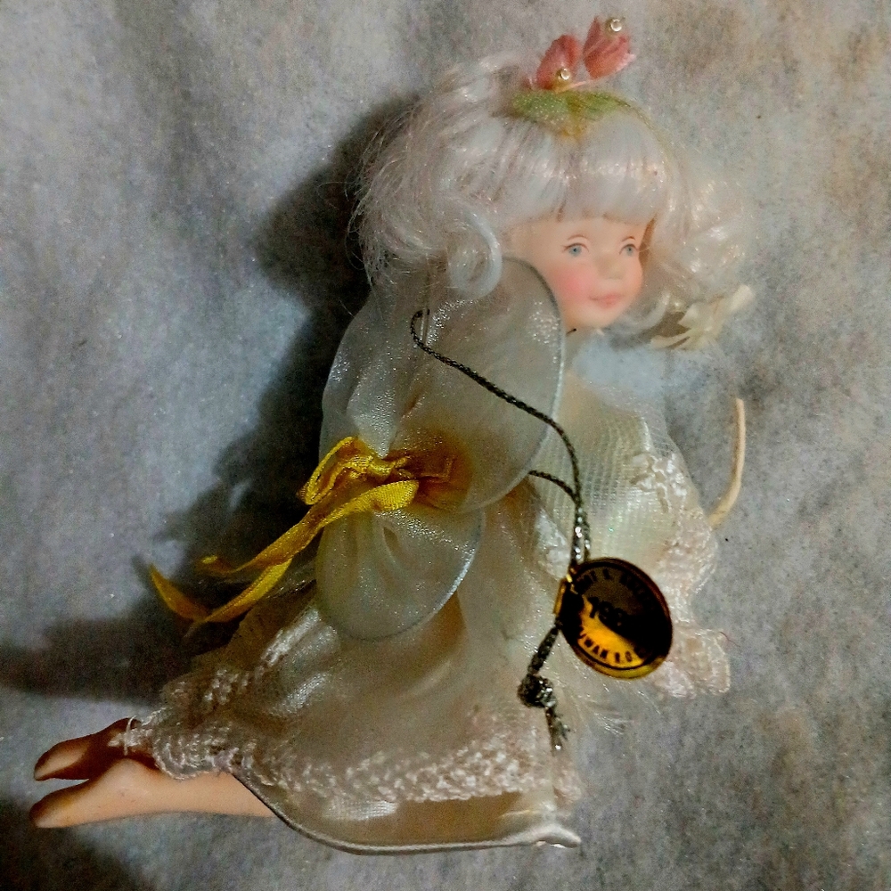 Vintage Kurt Adler Porcelain Fairy Angel Ornament